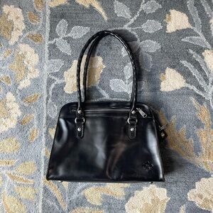 Patricia Nash Calvi Satchel Heritage Black Leather